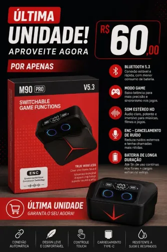 Fone Gamer Bluetooth