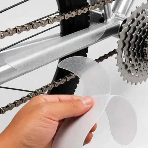Adesivo Protetor Transparente para Quadro de Bicicleta contra Corrente e Riscos
