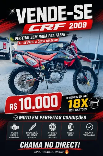 Crf bem cuidada freio a disco traseiro aros did