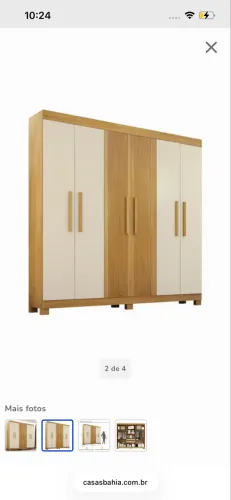 Guarda-roupa com 1 ano de uso