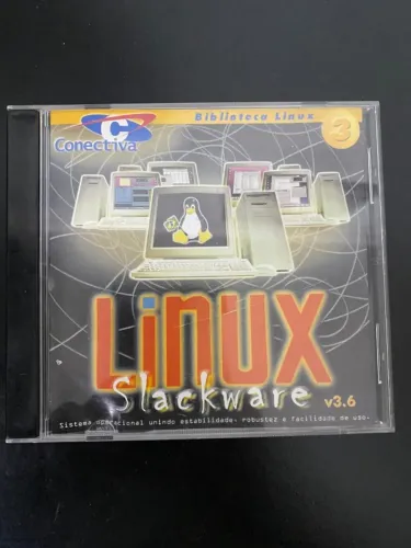 CD Vintage Linux Slackware v3.6 Conectiva Biblioteca Linux Colecionável