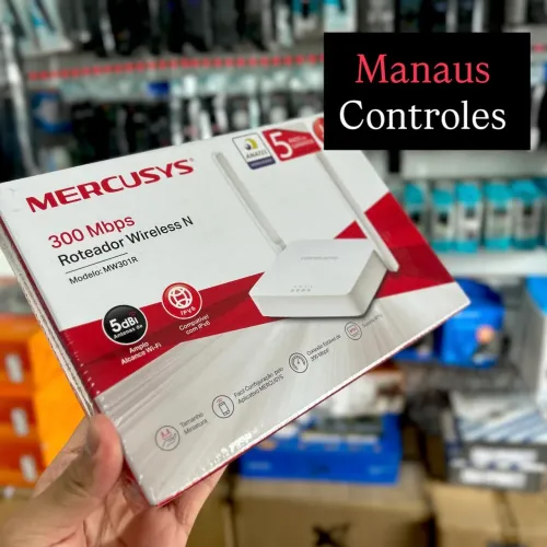 Roteador Mercusys de 300 Mbps - 3 Portas Lan RJ45 