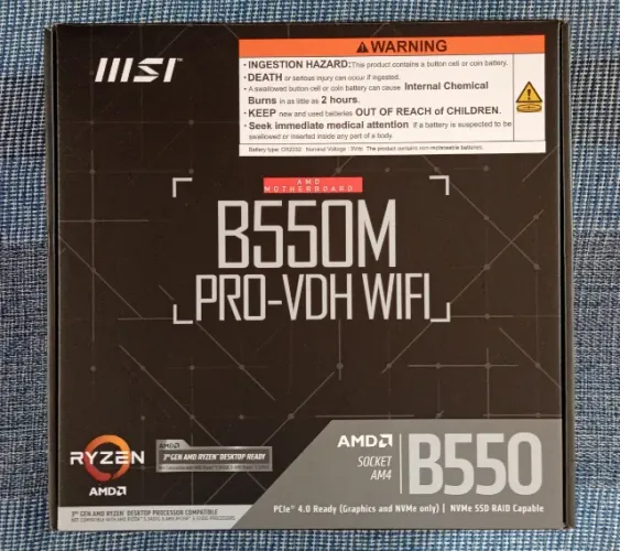 Placa mãe Msi B550m Pro-vdh Wifi, Amd Am4, Matx, Ddr4, Preto (Nova e Lacrada)