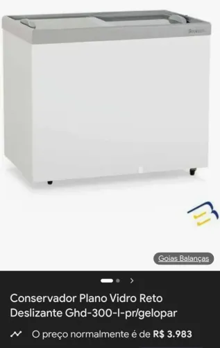 Frezzer Expositora Gelopar 306L 220v