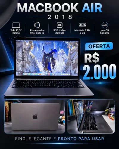 Macbook air i5 nvme256gb memoria 8gb