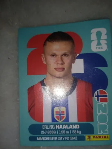Figurinha do Haaland da Noruega da Copa do mundo