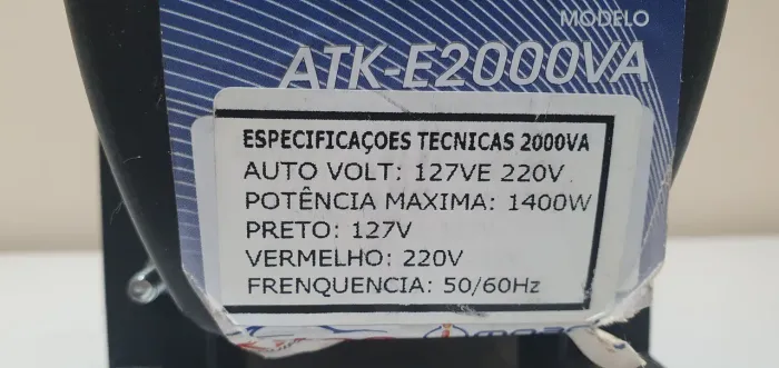 Transformador 1500Va 220V x127V ou vice versa.