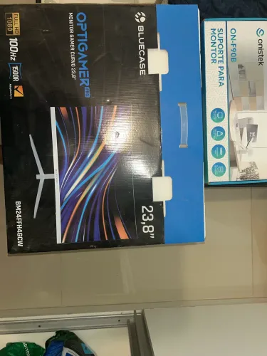 Monitor Curvo Gamer Bluecase 23,8 polegadas, 100Hz + Suporte Articulado