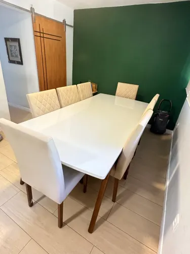 Mesa de Jantar 8 Lugares com Vidro - 2,30m