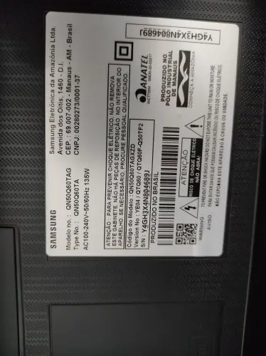 Tv Samsung Retirada de Peças QN50Q60TAG