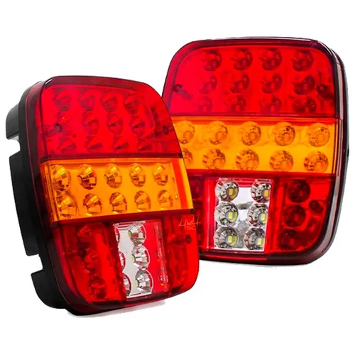 Par Lanterna Traseira LED Caminhão, Jeep, Carretinha, reboque