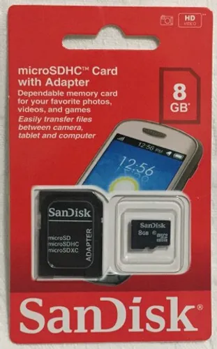 Cartão De Memória Micro Sd 8GB Sandisk Classe 4 Original Novo na Caixa Lacrada