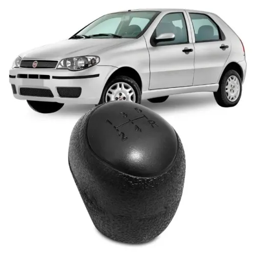 Bola de Câmbio Fiat Palio Fire 2000 à 2013 - Preto Gravado - N200502