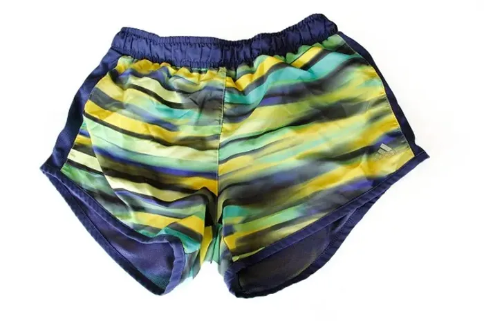 Short Adidas Climalite Blue and Yellow Infantil 12 anos