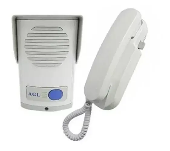 Porteiro Eletrônico Agl P20 Alimentação Interna Branco  2 Fios