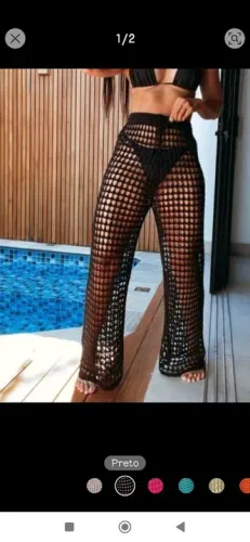 Calça de tricô Tam G