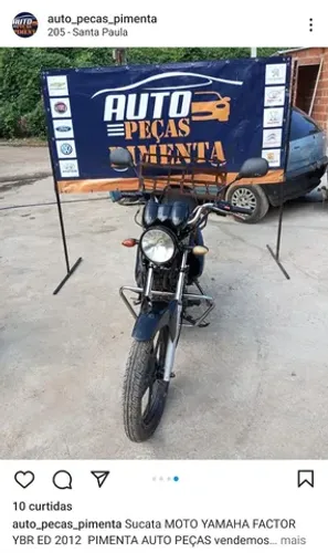 Sucata moto Yamaha Factor YBR Ed 2012
