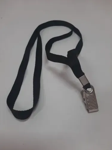 10 Cordões Porta Crachá Cordão 12mm Clips Jacaré