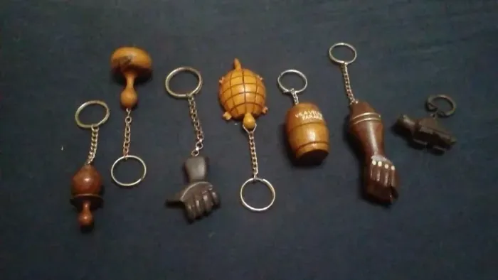 Chaveiros de Madeira Anos 80
