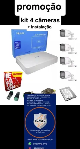 Kit CFTV 4 câmeras