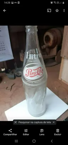 Garrafa de vidro Pepsi-Cola 1 litro