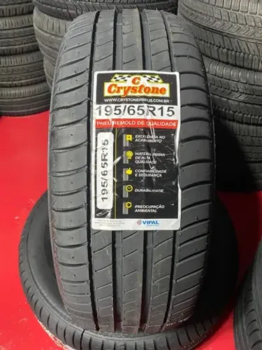 Pneu Remolde Crystone 195/65/15 borracha vipal