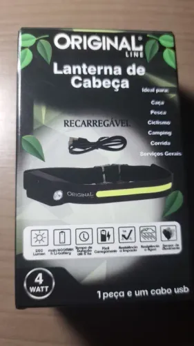 Lanterna de Cabeça Recarregável, com sensor de movimento!!!