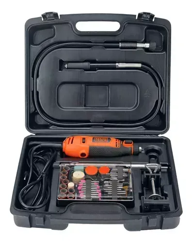 Kit Micro Retifica Black Decker Modelo ?RT18KA Cortes e Desbastes com 113 Acessórios 110V