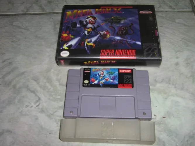 Jogo Megaman X 1 original americano Super Nintendo c/ caixa case