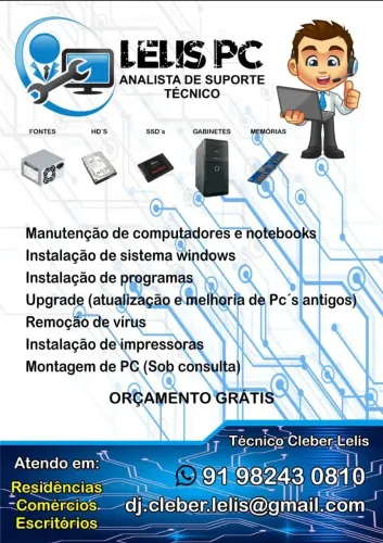 LELIS PC - Reparos em notebooks e computadores 