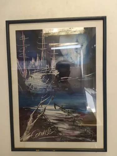 Quadro Decorativo com Barco