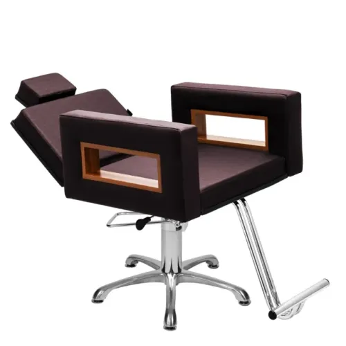 Cadeira de Salão de Beleza Lisboa Encosto Reclinável Base Estrela