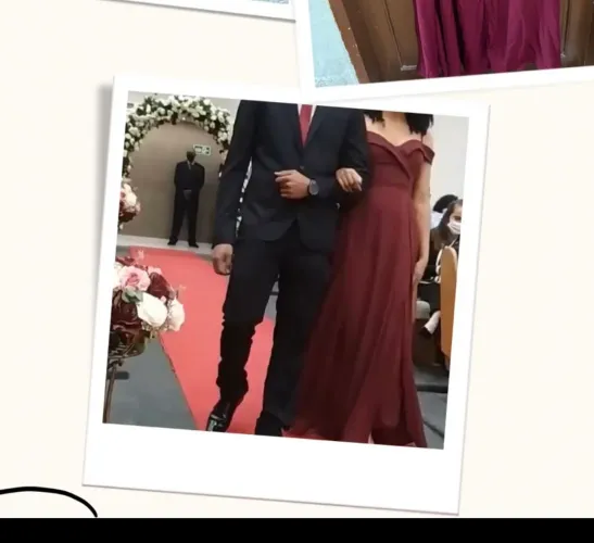 Vestido de festa marsala - M R$100