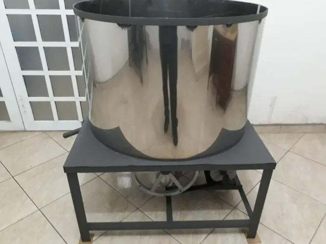 Misturador inox para fabricação de texturas massa corrida granffino