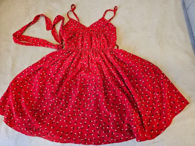 Vestido Vermelho Floral Infantil