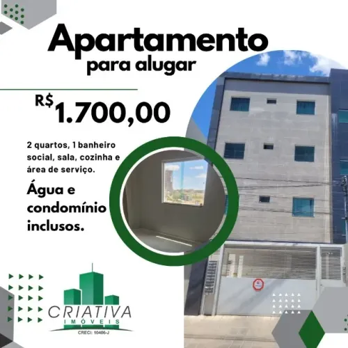 Apartamento 2/4 para alugar próximo ao River Shopping 