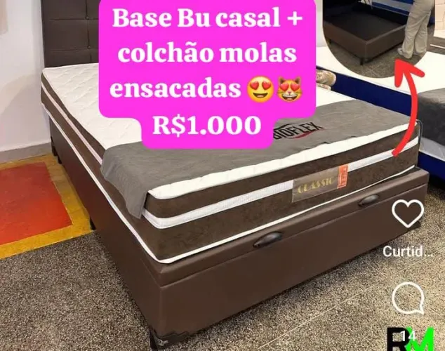Box baú + colchão casal molas ensacadas!!