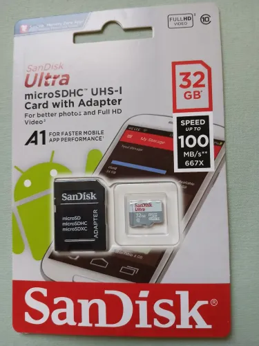 MicroSd SanDisk 32 GB com adaptador