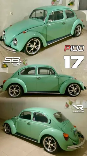 Roda aro 17 modelo de porsche 914 preta com diamantado Vw fusca novas 