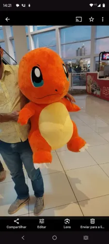 Pelúcia gigante chardermam personagem do Pokémon 