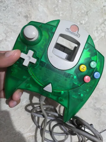 Controle Dreamcast verde transparente Original