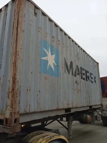 Container Maersk para transporte