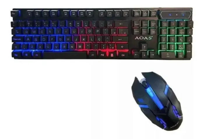 Kit: Teclado e mouse gamer AOAS (Novo) - Anápolis