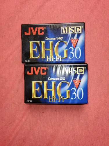 Fitas VHS JVC EHG 90 min Hi-Fi - 2 unidades
