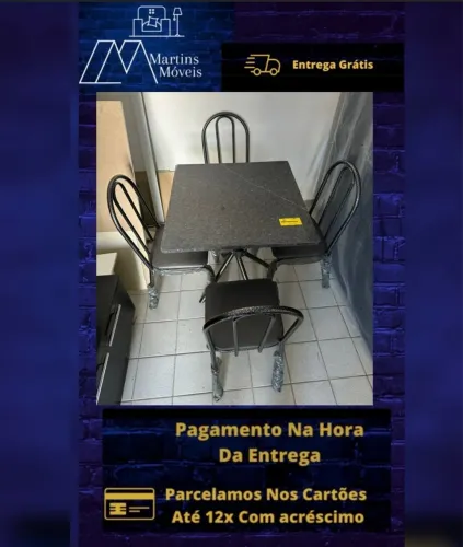 GRANDE PROMOÇÃO* CONJUNTO DE MESA 4 CADEIRAS  ENTREGA GRÁTIS ACEITA CARTÃO