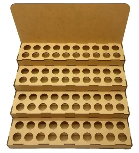 Indicado Organizador Porta Batom Beleza MDF Cru<br><br>Maquiagem