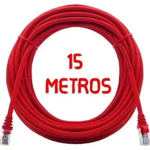 Cabo de Rede CAT6 c/ Conector Blindado Alta Velocidade 15m