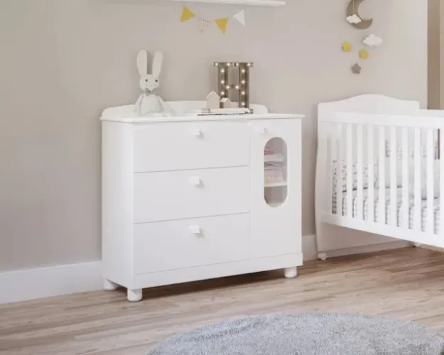 Cômoda Fofura Permobili Branco - Entrega Rápida!
