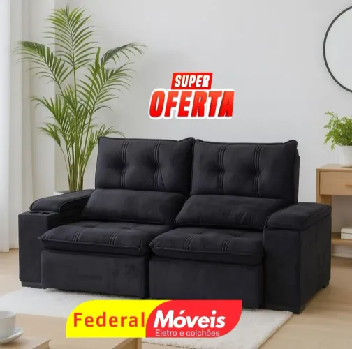 Sofá 2 Lugares Retrátil e Reclinável 2,24m - Novo! Qualidade premium e máximo conforto