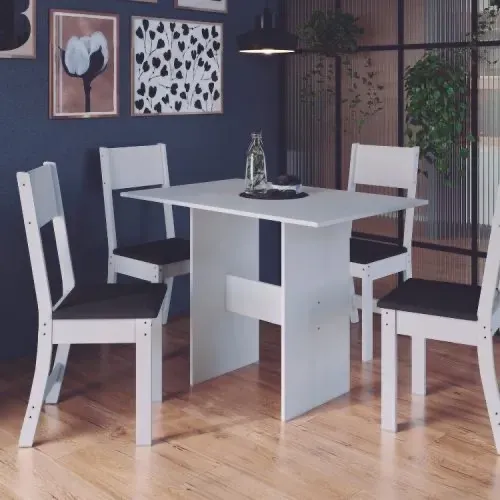 Mesa de Jantar Karla Com 4 Cadeiras l54